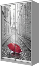 Шкаф-купе 2-х дверный с фотопечатью Париж, зонтик 2200 1682 420